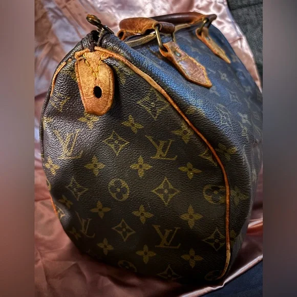 Louis Vuitton Monogram Canvas Speedy Top-Handle Bag in Brown and Tan - Picture 3 of 6